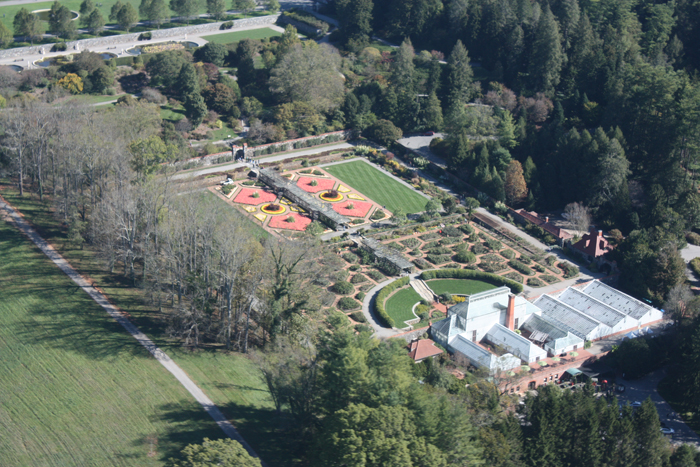 The massive gardens at Biltmore. The estate and property have appeared in a number of films, including 'Forrest Gump', 'My Fellow Americans' and 'Hannibal'.