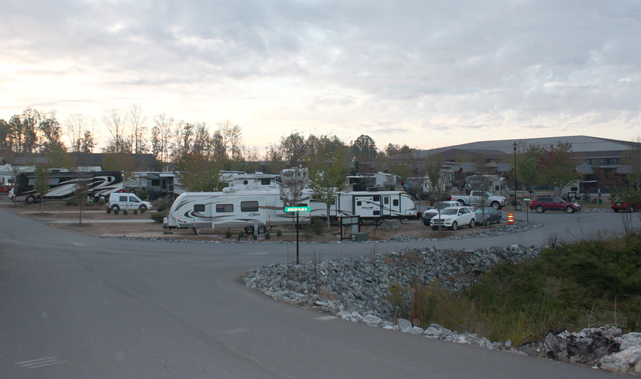 One of several on-site RV/camping spots.