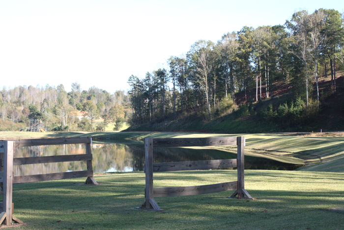 With apologies to golf course superintendants everywhere, the cross-country will run over a lovely old rolling golf course on the property.