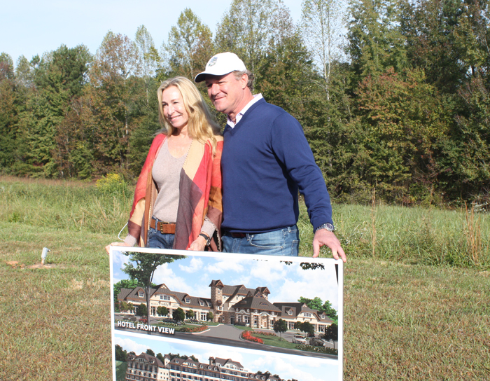 Mark and wife Katherine with their future vision for the hotel.