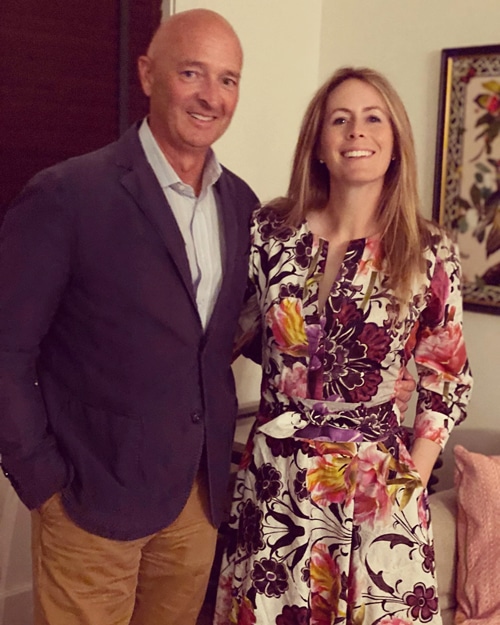 A man and woman dressed for dinner.