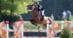 A man jumping a bay horse over a fence in New York.