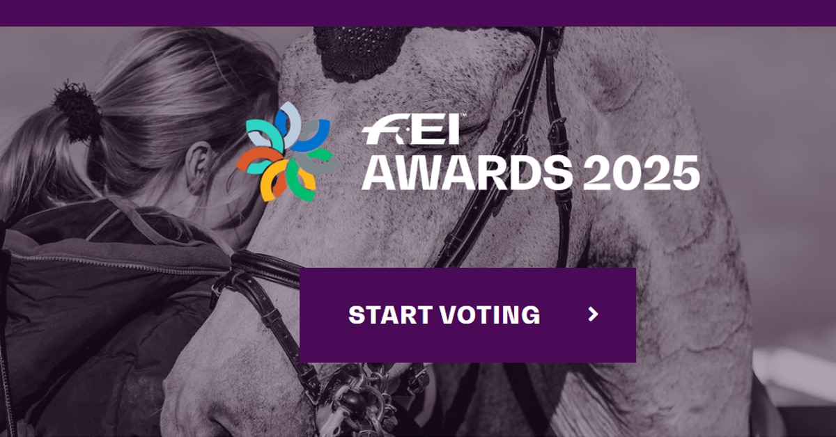 Awards poster of woman with a grey horse.
