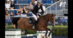 A man on a bay horse jumping a fence in Spain.