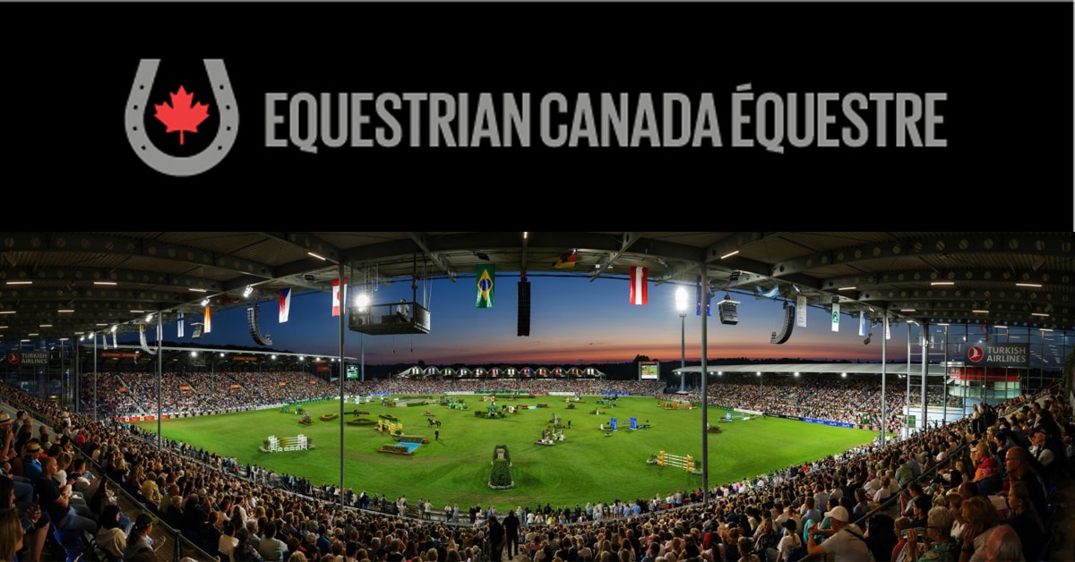 The EC logo; a shot of the Aachen showgrounds.