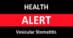A health alert banner.