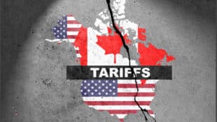 A graphic showing US and Canada.