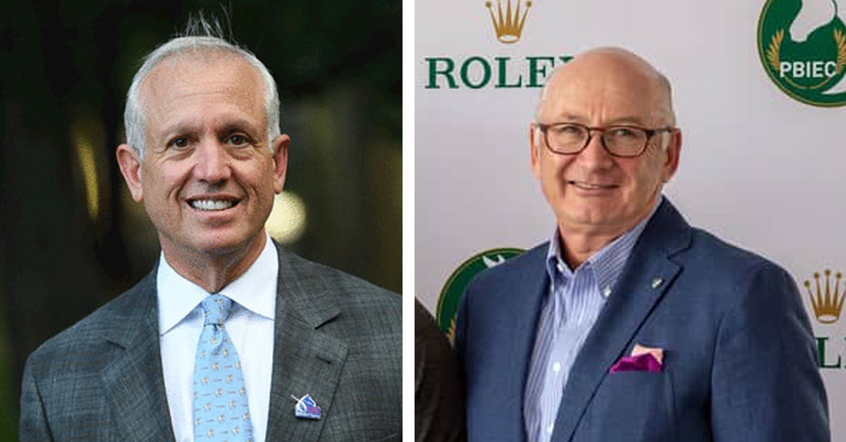 Portrait shots of two men.