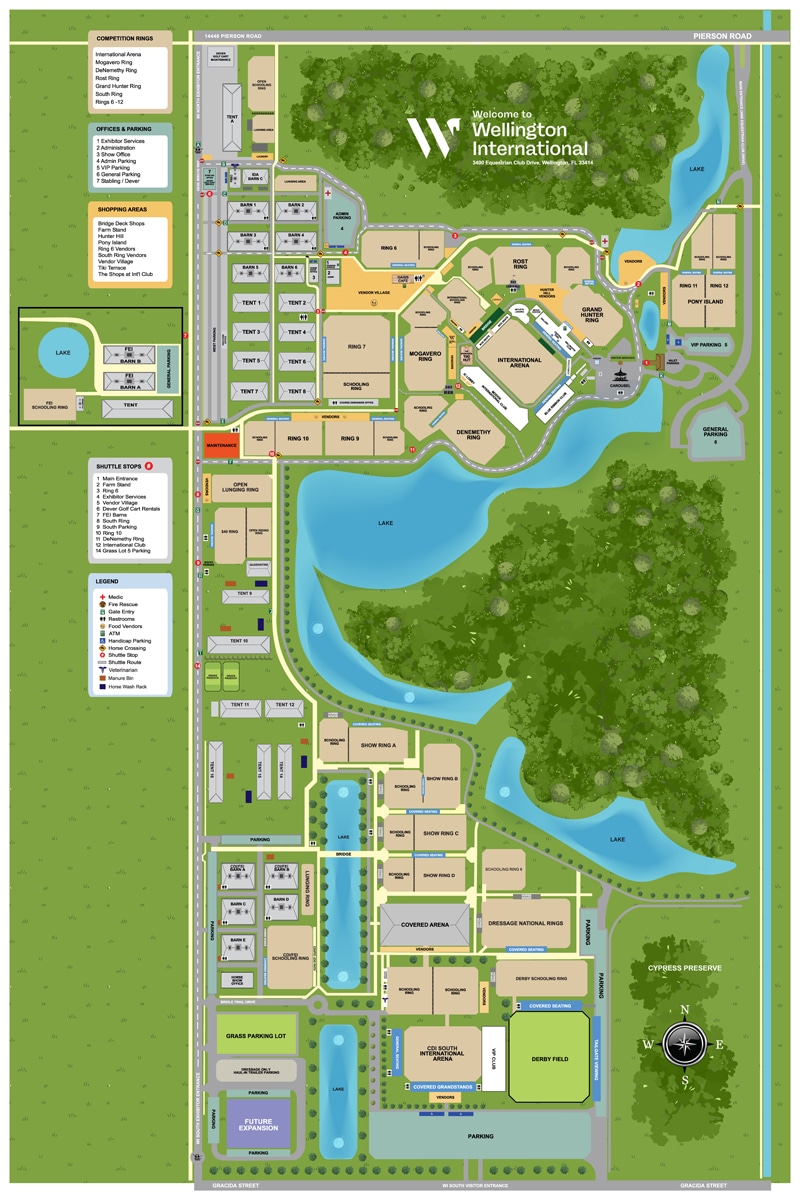A map of a showgrounds.