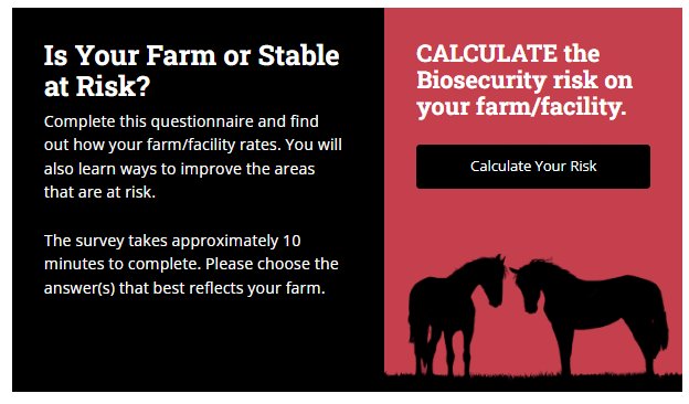 A biosecurity survey poster.