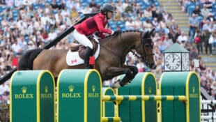 Amy Millar and Jagger competing in Dublin.