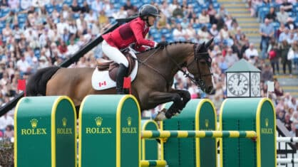 Amy Millar and Jagger competing in Dublin.