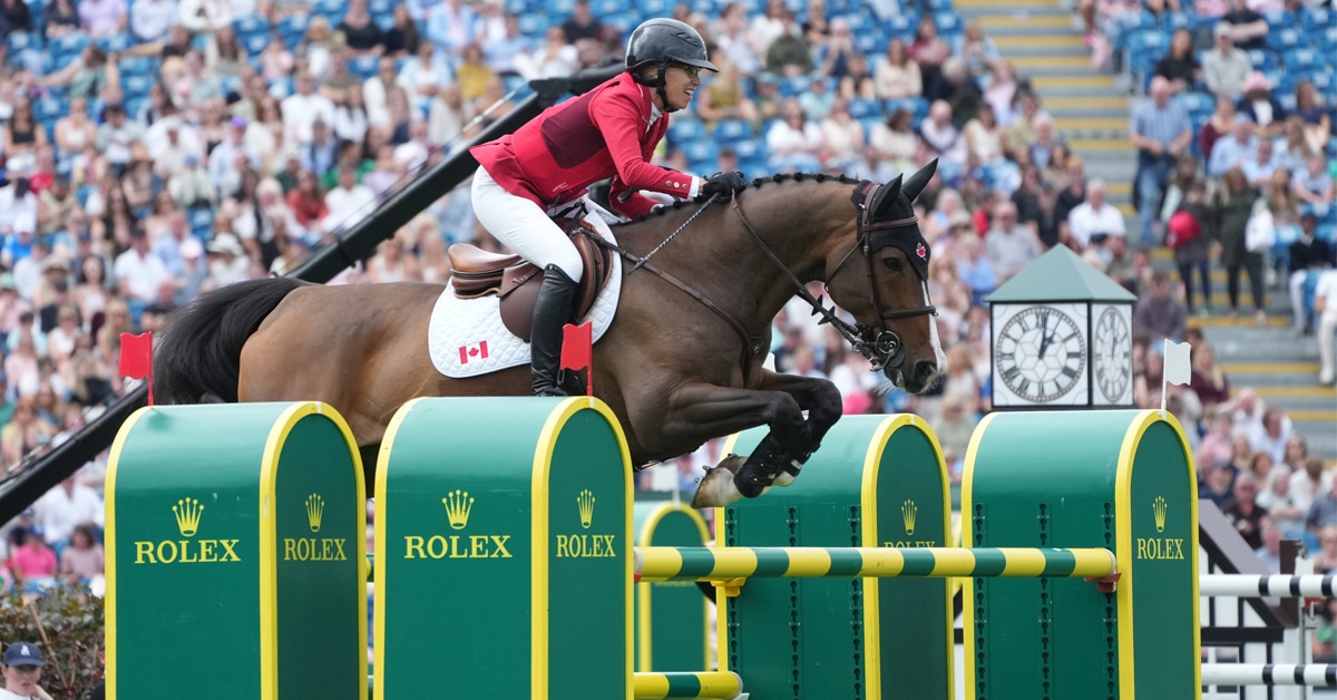 Amy Millar and Jagger competing in Dublin.