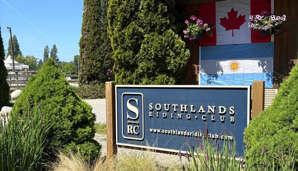 The Southlands Riding Club sign.