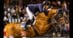 A man jumping a chestnut horse over a fence at Tryon.
